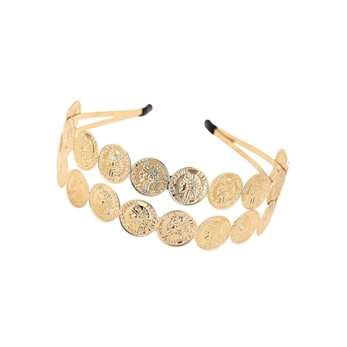 Itkcozcg Eleganter Kopfschmuck mit Münze, modisches Stirnband für Bauchtanz-Kostüm und Festival-Accessoires, Damen-Party-Kopfbedeckung von Itkcozcg
