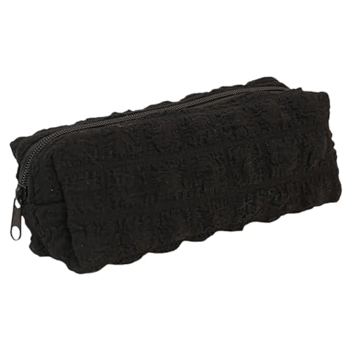 Itkcozcg Federmäppchen Mädchen Federmäppchen Schreibwaren Tasche Schöne Puff-Stifttasche Bleistift Organizer Schüler Schulanfang, Schwarz , 18*7*8cm von Itkcozcg