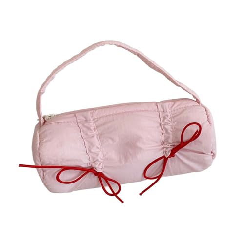 Itkcozcg Federmäppchen mit Schleife, mit Griff, großes Fassungsvermögen, Stiftebeutel, Bleistift-Organizer, Reise-Kosmetiktasche für Studenten, Wie in der Abbildung gezeigt, Size: Approx. 21cm/8.27in von Itkcozcg