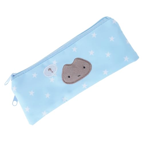 Itkcozcg Federmäppchen mit Sternendruck, doppellagig, 2 Fächer, Stiftetui, tragbar, für Reisen, blau, 18*6cm Itkcozcg Federmäppchen mit Sternendruck, doppellagig, 2 Fächer, Stiftetui, tragbar, für Reisen, blau, 18*6cm von Itkcozcg