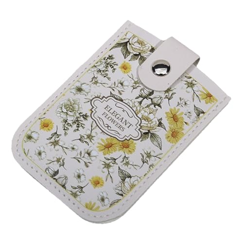 Itkcozcg Flower Card Organizer Leather Cards Wallet Water Resistant Card Storage Case for Students Women Office Workers Sleeve, C von Itkcozcg