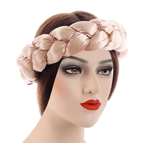 Itkcozcg Geflochtene Stirnbänder Unisex Haarband Stilvolle Kopfbedeckung Polyester Damen Stirnbänder Haarschmuck von Itkcozcg