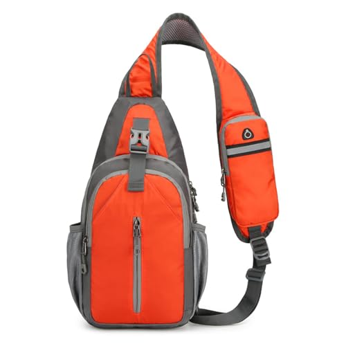 Itkcozcg Gepäck-Reisetasche, Schultertasche, Rucksack, Nylon, Crossbody-Tasche, multifunktional, Schulterrucksäcke, Wandern, Brusttasche, lässiger Tagesrucksack für Reisen, Orange, 38*20*12cm Itkcozcg Gepäck-Reisetasche, Schultertasche, Rucksack, Nylon, Crossbody-Tasche, multifunktional, Schulterrucksäcke, Wandern, Brusttasche, lässiger Tagesrucksack für Reisen, Orange, 38*20*12cm von Itkcozcg