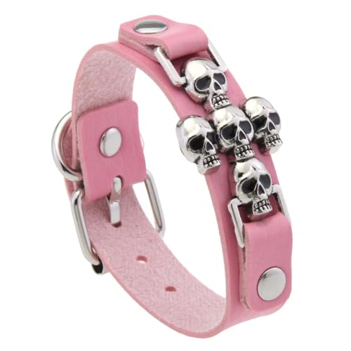Itkcozcg Gothic Skull Head Armband Für Frauen Männer PU Leder Armband Punk Rock Accessoire Stapelbar Schmuck Für Stilvolle Looks PU Lederschädel Handkette Itkcozcg Gothic Skull Head Armband Für Frauen Männer PU Leder Armband Punk Rock Accessoire Stapelbar Schmuck Für Stilvolle Looks PU Lederschädel Handkette von Itkcozcg