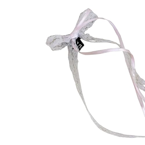 Itkcozcg Haarspange mit Spitzenband, Schleife, elegante Haarklammer, Bananen-Haarspange, rutschfest, Pferdeschwanzklemme für Damen von Itkcozcg