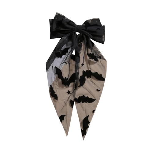 Itkcozcg Halloween Fledermaus Haarspange Spitze Schleier Haarnadel für Frauen Cosplay Kostüm Zubehör mit Tüll Stickerei von Itkcozcg