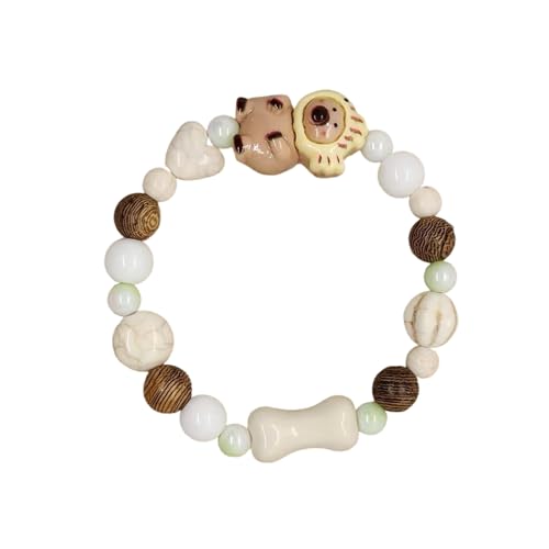 Itkcozcg Keramikbärencharme Armband Trendy Unisex Leichter Schmuck Für Teenager Paare Casual Daily Wear Accessoire Verspieltes Bärencharme Armband von Itkcozcg