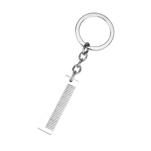 Itkcozcg Miniatur-Kamm-Anhänger aus Edelstahl, Reisefreundlich, Haarstylisten-Accessoire mit Schlüsselanhänger für Frauen von Itkcozcg