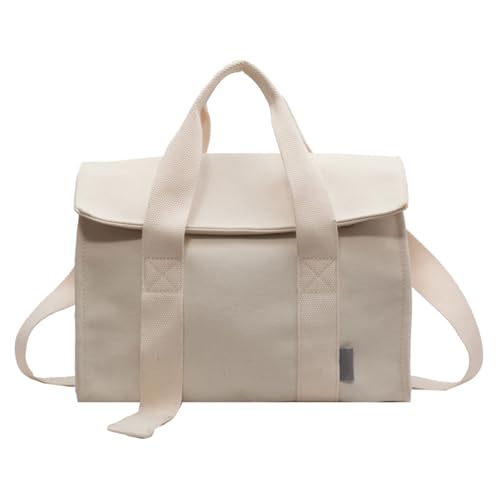 Itkcozcg Modische Canvas-Tasche für Damen, große Schultertaschen, Handtaschen, lässige Umhängetasche, Geldbörsen für Arbeit und Reisen, milchig, One Size von Itkcozcg