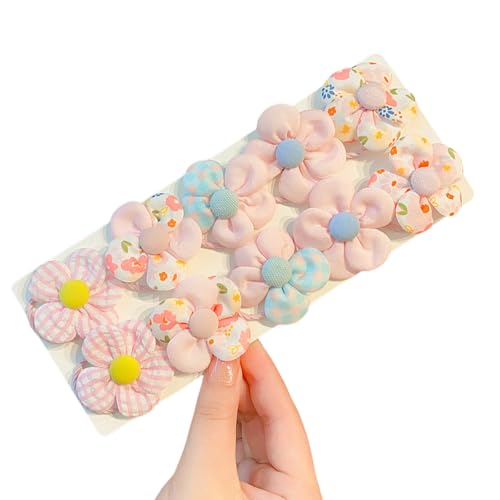 Itkcozcg Schöne Blumen-Haargummis, elastische Haarbänder, Pferdeschwanz-Halter für Mädchen, bunte Haargummis von Itkcozcg