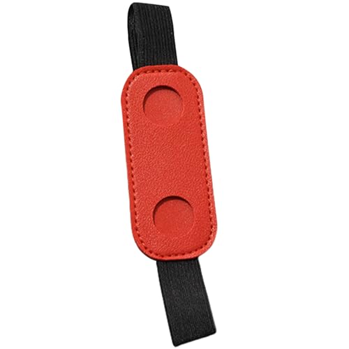 Itkcozcg Stifthalter, Stifteetui, Gummiband, Stifthalter, PU-Leder, Stiftehalter für Ordner, Notizbücher, Rot1, 9*3.8CM von Itkcozcg