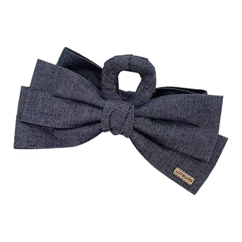 Itkcozcg Stilvolle blaue Jeans Schleifen Haarspange für Frauen Mädchen sicherer Halt Haarnadel Haarschmuck Mode Pferdeschwanz von Itkcozcg