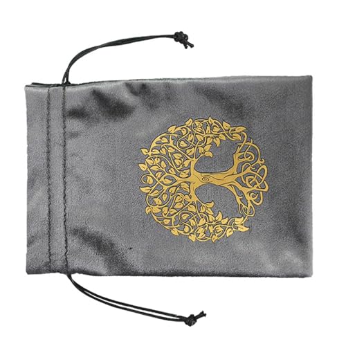 Itkcozcg Tasche für Brettspielkarten, Tarotkarten, Flanelltasche, Schmuckbeutel, Orakel-Organizer, Hexenbedarf, Tarot- und Beutel mit Kordelzug, Ztd08 von Itkcozcg