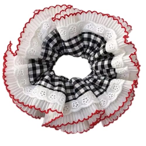 Itkcozcg Vintage Spitzen-Haargummis, dick, Hochsteckfrisur, übergroß, elegant, Pferdeschwanz-Halter für Damen Itkcozcg Vintage Spitzen-Haargummis, dick, Hochsteckfrisur, übergroß, elegant, Pferdeschwanz-Halter für Damen von Itkcozcg
