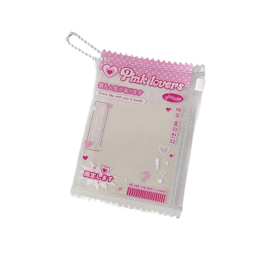 Itkcozcg Wasserdichte PVC Transparent Kartenetui Modische Mädchen Kleine Aufbewahrungsbeutel für den täglichen Gebrauch und Reisen Transparente PVC Kartenhalter, a, Mass Beauty von Itkcozcg