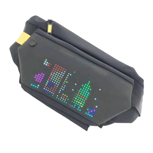 LED-Hüfttasche, anpassbarer Bildschirm, praktisches Polyester, Anti-Diebstahl-Design, verstellbarer Schultergurt für Damen und Mädchen, anpassbare LED-Display-Tasche für den täglichen Gebrauch von Itkcozcg