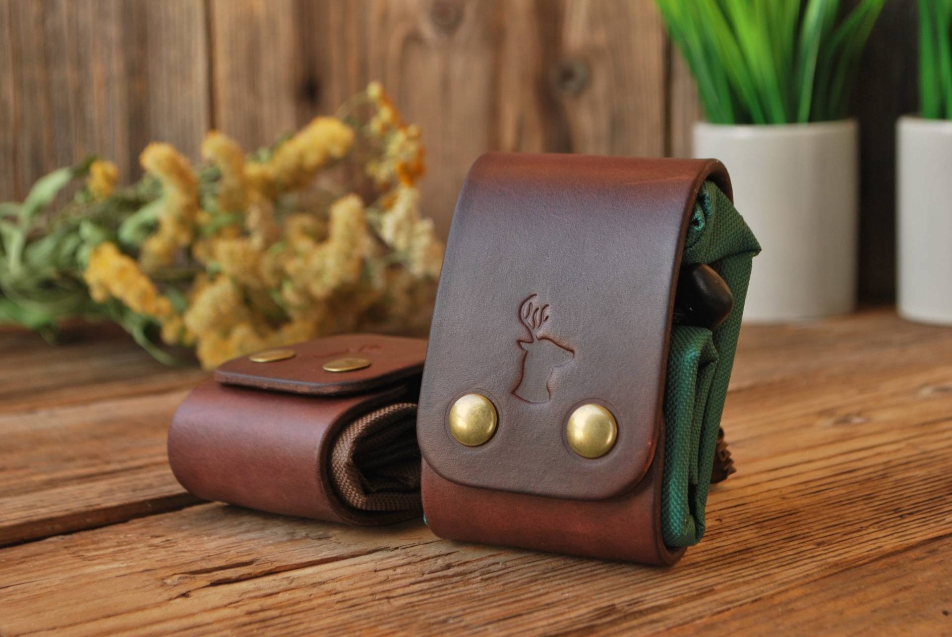 Leder-Dump-Tasche, Leder-Futtertasche, Leder-Dump-Sack, Personalisierte Ledertasche, Gürteltasche von ItnesLeatherWorkshop