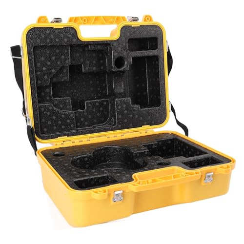 Itonash Vermessungsinstrumenten -Tragetasche, Langlebige PP -Speicher -Organizer Box für Total Station Theodolith Level und Prism Set, mit Komfortables Griff und Doppelschlossdesign von Itonash
