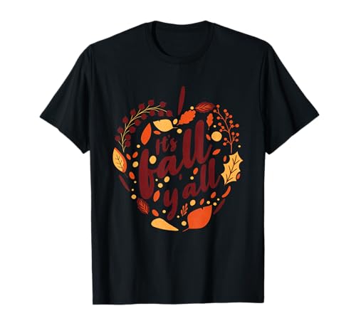 It's Fall Y'all Autumn Vibes Design für Männer Frauen bunt T-Shirt von Its Fall Y'all Autumn Vibes Design