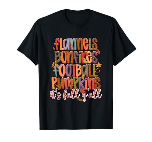 Its Fall Y'all Autumn Vibes Design für Männer Frauen warme Schichten T-Shirt von Its Fall Y'all Autumn Vibes Design
