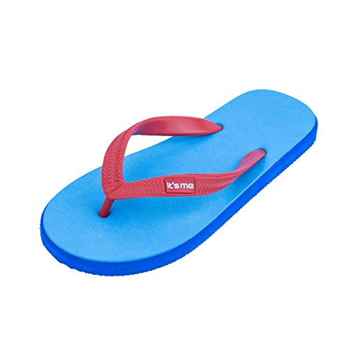 It's me Flip Flops Damen | die weichesten Flip Flops Aller Zeiten weil aus100% Naturkautschuk | (blau/rot, eu_footwear_size_system, adult, numeric_range, wide, numeric_38, numeric_39) von Its-Me