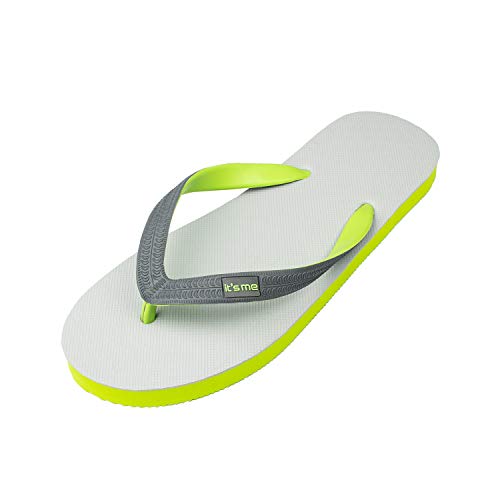 It's me Flip Flops Damen | die weichesten Flip Flops Aller Zeiten weil aus100% Naturkautschuk | (grau/grün hell, eu_footwear_size_system, adult, numeric_range, wide, numeric_38, numeric_39) von Its-Me