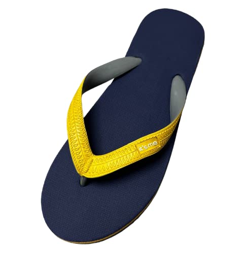 It's me Flip Flops Damen | die weichesten Flip Flops Aller Zeiten weil aus100% Naturkautschuk | (marine/gelb, eu_footwear_size_system, adult, women, numeric_range, wide, numeric_40, numeric_41) von Its-Me