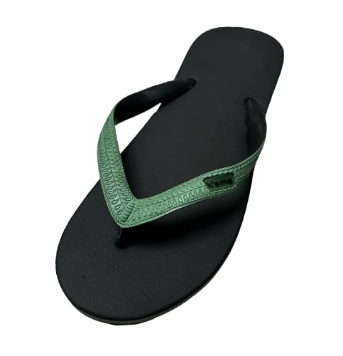 It's me Flip Flops Damen | die weichesten Flip Flops Aller Zeiten weil aus100% Naturkautschuk | (schwarz/grün, eu_footwear_size_system, adult, women, numeric_range, wide, numeric_40, numeric_41) von Its-Me