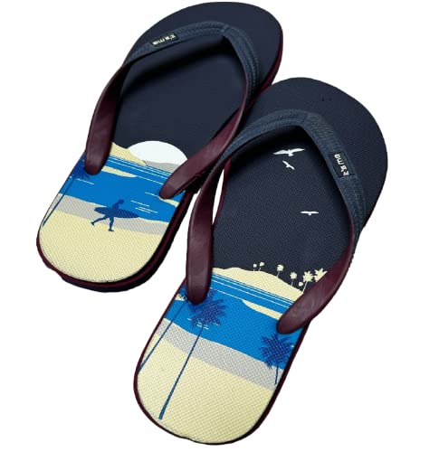 Its-Me Flip Flops Herren | die weichesten Flip Flops Aller Zeiten weil aus100% Naturkautschuk | (beach/blau, eu_footwear_size_system, adult, men, numeric_range, wide, numeric_44, numeric_45) von Its-Me