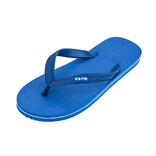 Its-Me Flip Flops Herren | die weichesten Flip Flops Aller Zeiten weil aus100% Naturkautschuk | (blau, eu_footwear_size_system, adult, men, numeric_range, wide, numeric_44, numeric_45) von Its-Me