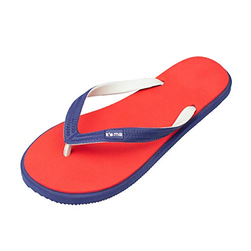 Its-Me Flip Flops Herren | die weichesten Flip Flops Aller Zeiten weil aus100% Naturkautschuk | (rot/blue, eu_footwear_size_system, adult, men, numeric_range, wide, numeric_44, numeric_45) von Its-Me