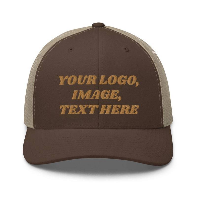 Braun Und Khaki Trucker Hut, Fügen Sie Ihr Logo, Bild Oder Text Auf Diesem Hut von ItsAboutYouCustomize