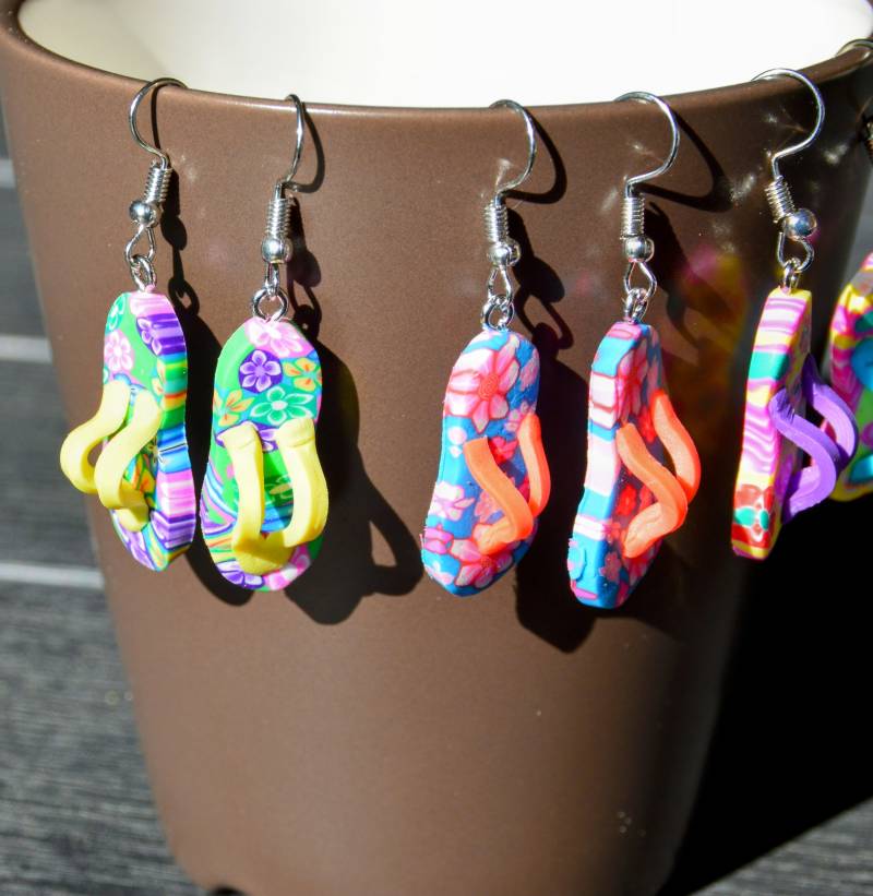 Mini Miniatur Ohrringe Mit Motiv Flipflops Lustig , Strand, Sommer. Besonders, Geheimnisvoll von ItsAll4you2024