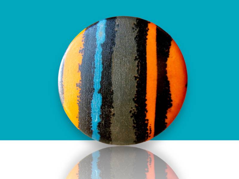 Großer Orange Streifen Ring von ItsDanaMade