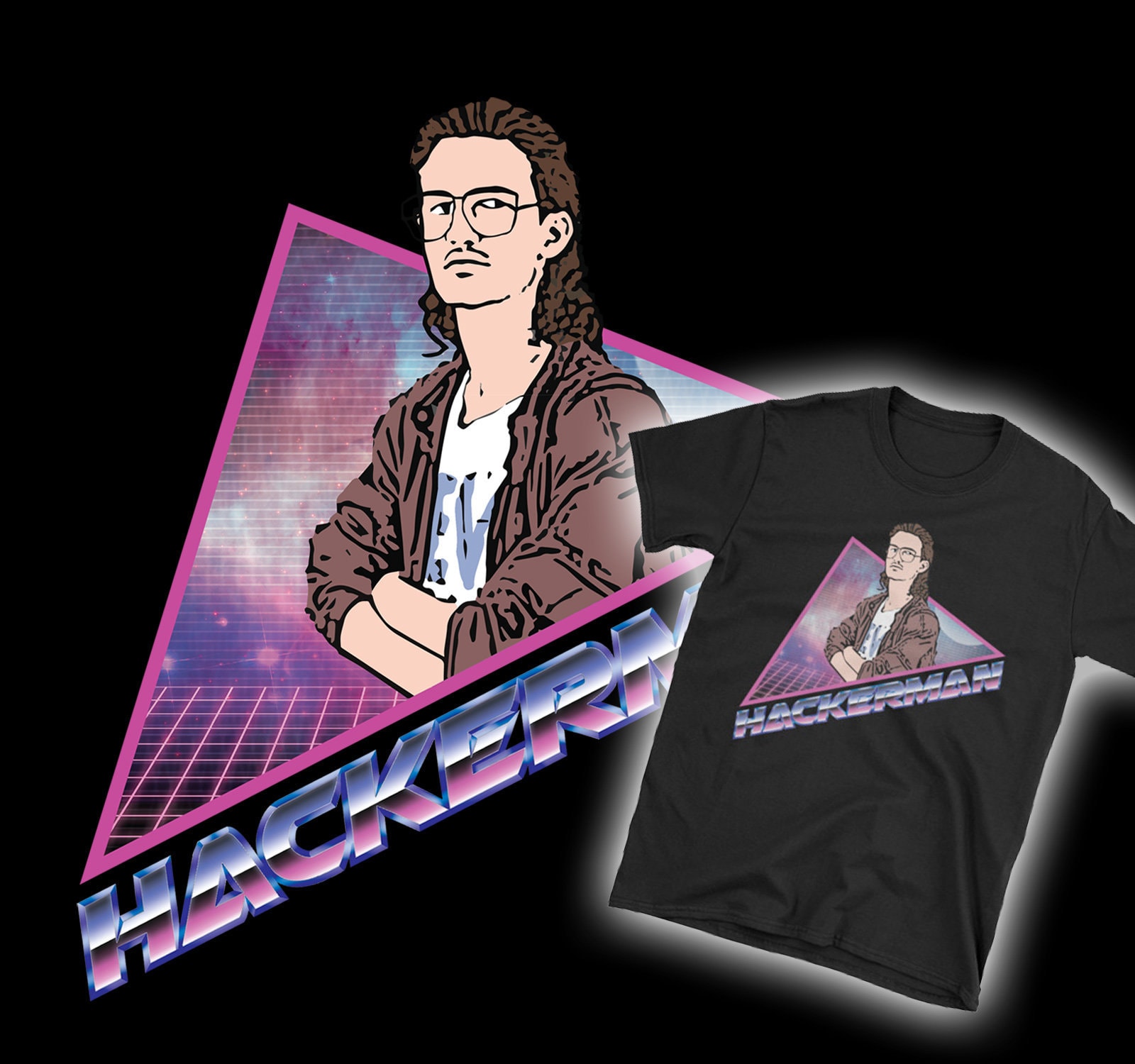 Kung Fury, Hackerman, Retro, 80Er Jahre Stil, Gildan 64000 Unisex Softstyle T-Shirt Mit Tear Away Label Kung Fury, Hackerman, Retro, 80Er Jahre Stil, Gildan 64000 Unisex Softstyle T-Shirt Mit Tear Away Label von ItsDemBoys