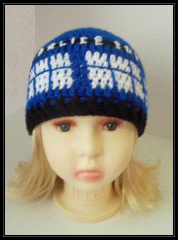 Doctor Who Tardis Inspiriert Häkel-Beanie - Kindergröße Sofort Lieferbar von ItsNotWeird