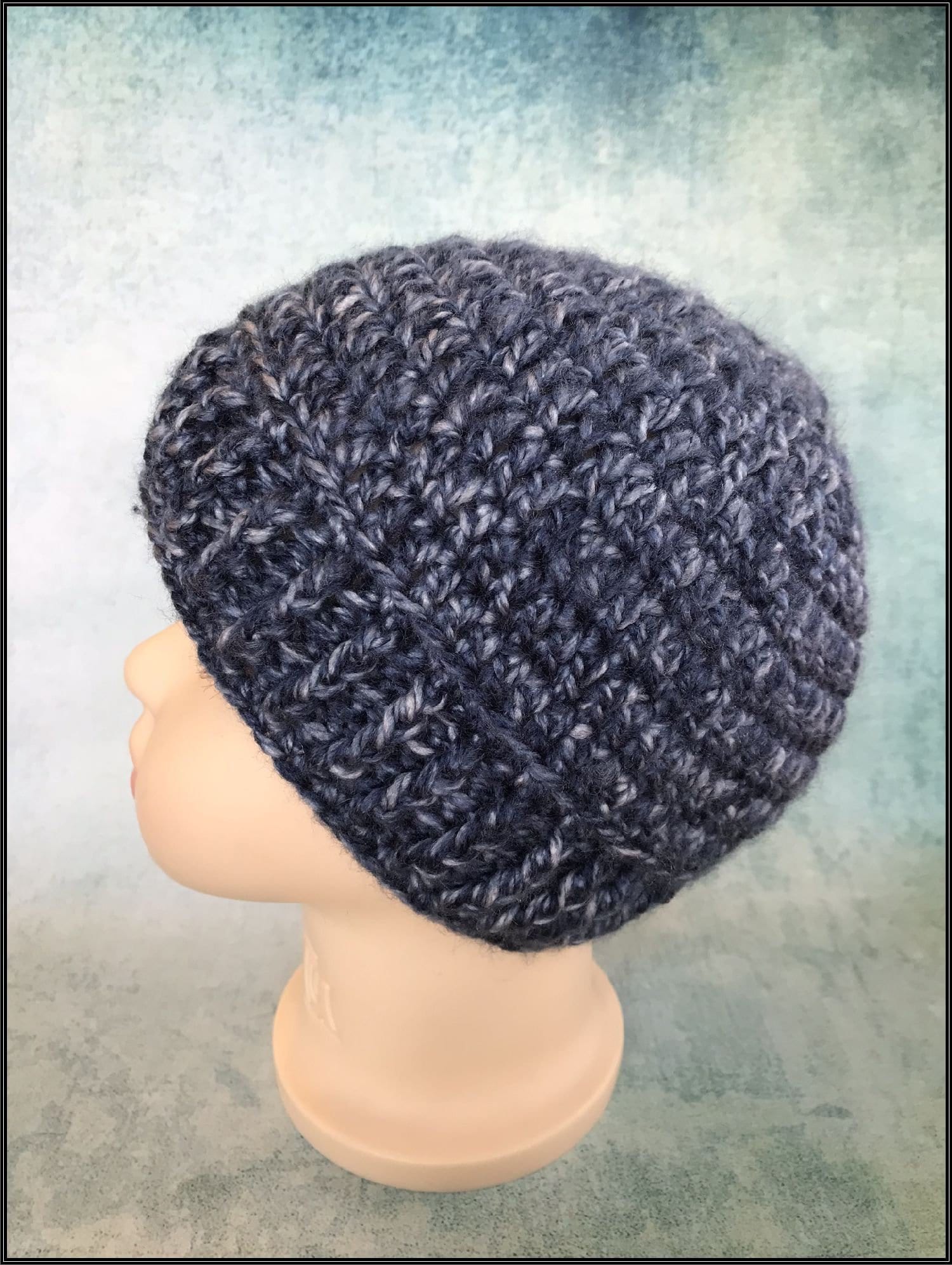Gehäkelte Basic Beanie-Mütze - Denim Blue 6 Bis 18 Monate Sofort Lieferbar von ItsNotWeird