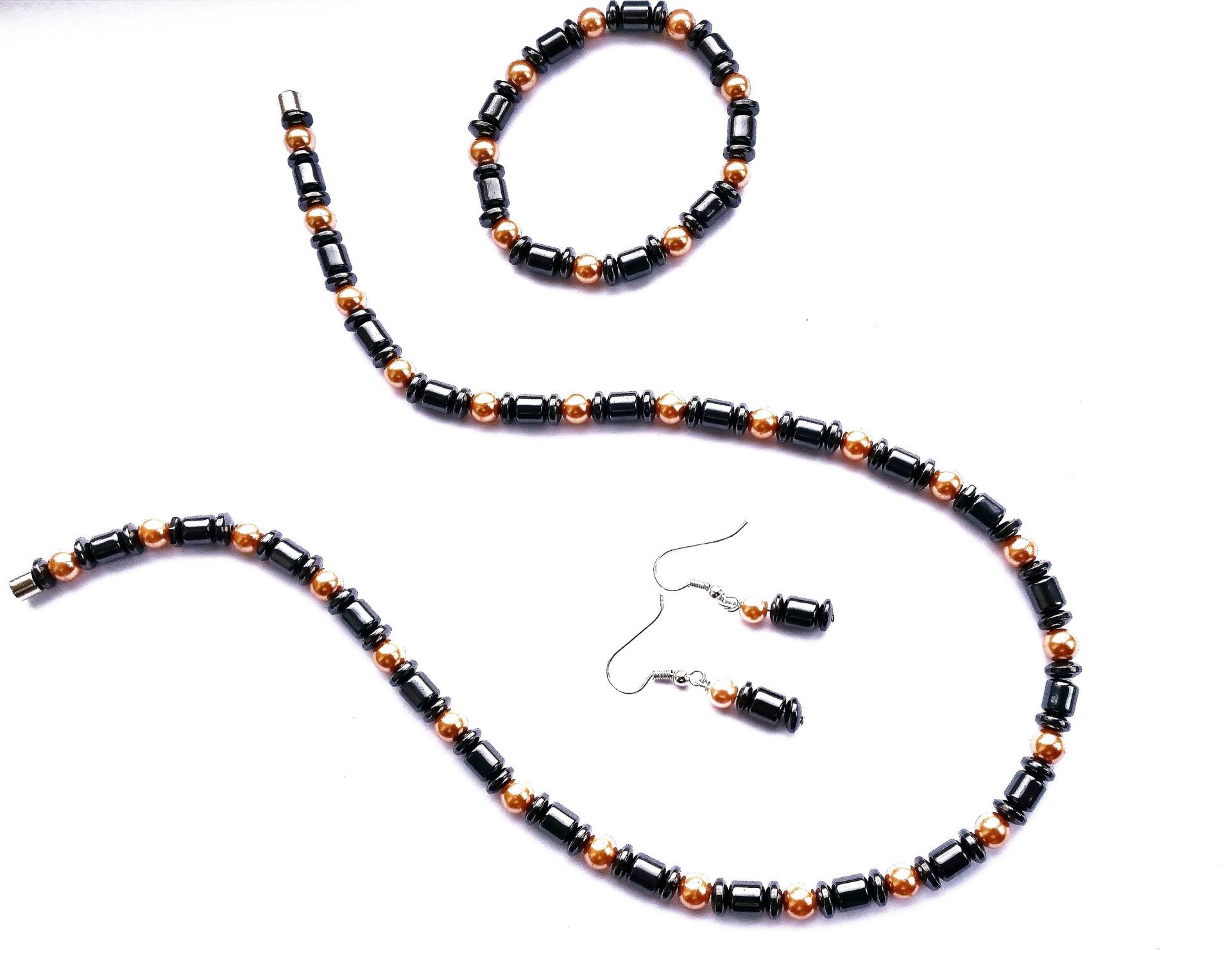 Hämatit Halskette, Ohrringe Und Armband Set, Perlen, Magnetverschluss - Gratis Geschenkbeutel, Schmuckzubehör, Weihnachtsgeschenk Hämatit Halskette, Ohrringe Und Armband Set, Perlen, Magnetverschluss - Gratis Geschenkbeutel, Schmuckzubehör, Weihnachtsgeschenk von ItsaGirlThingx