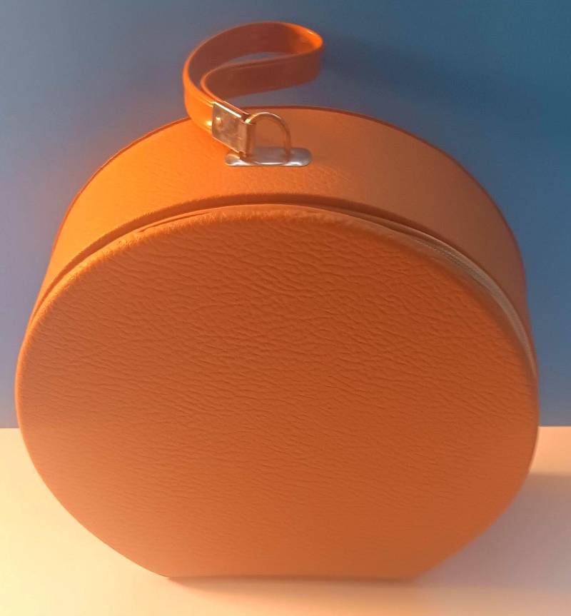 Vintage Kunstleder Hutschachtel/Make-Up Tasche, Retro Reisetasche von Itsamodmodworldshop