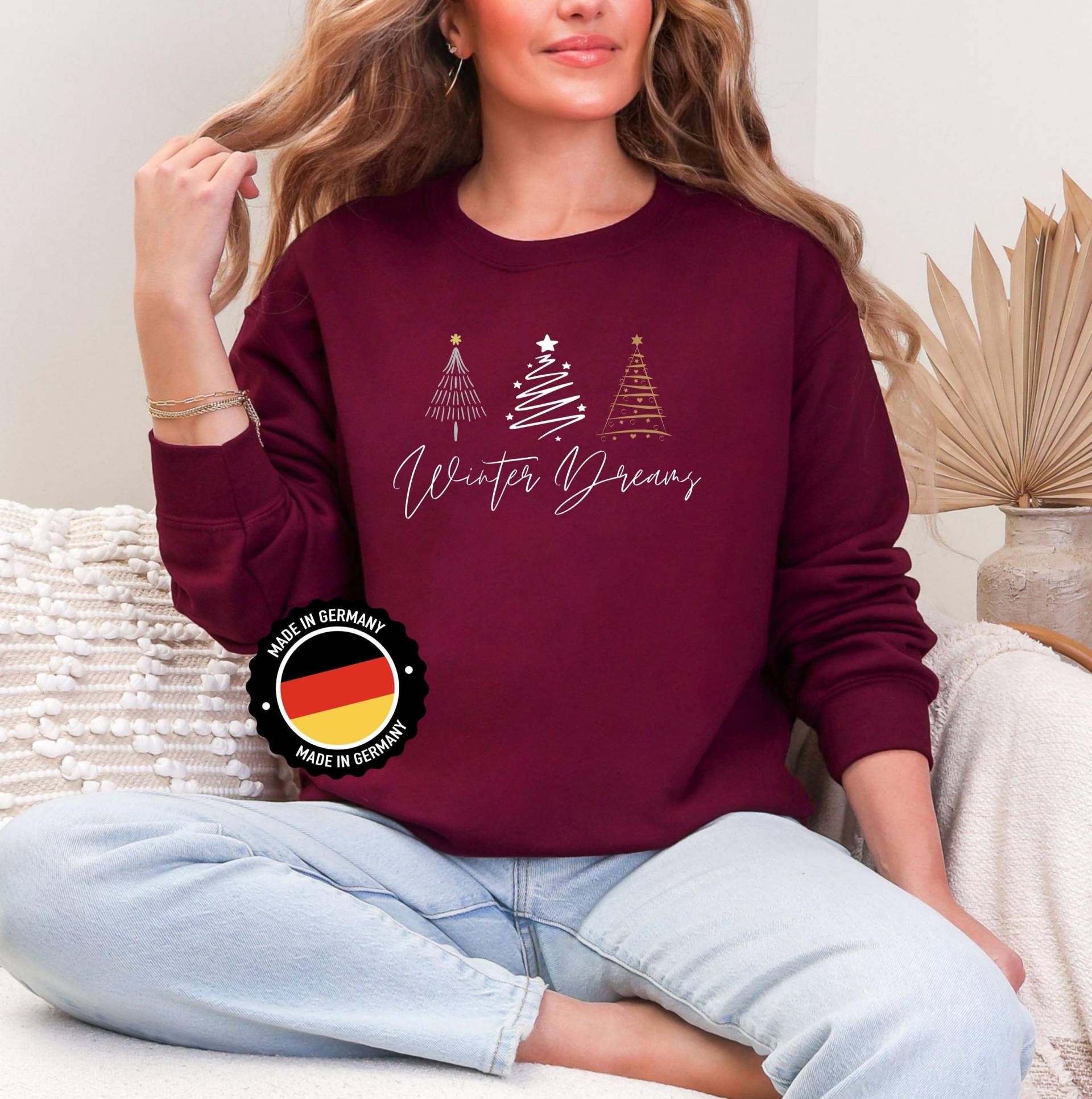 Oversized Pullover Winter Outfit Frau Rundhalsausschnitt Fest Sweatshirt Geschenk Für Schwester Weihnachten Kleidung von ItsmesallyDesign
