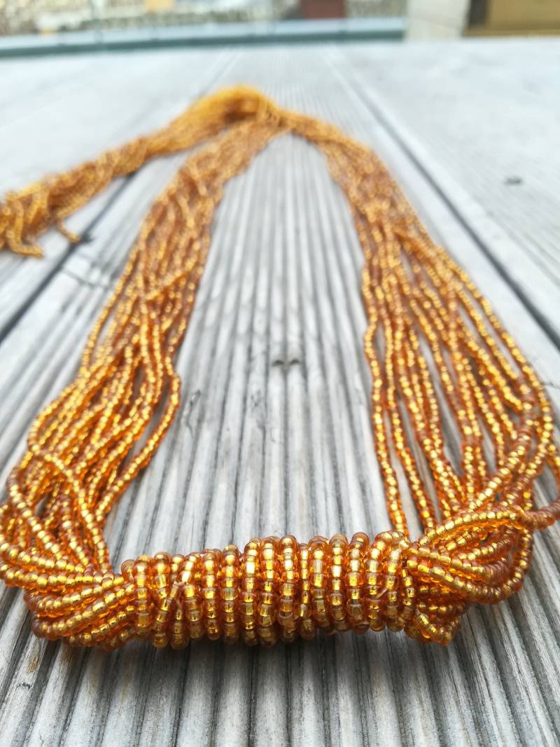 Goldene Perlen Halskette, Perlenkette, Braune Lange Bohohalskette, Boho-stil, Handgefertigten Schmuck, Halskette Goldene Perlen Halskette, Perlenkette, Braune Lange Bohohalskette, Boho-stil, Handgefertigten Schmuck, Halskette von ItzaJewellery