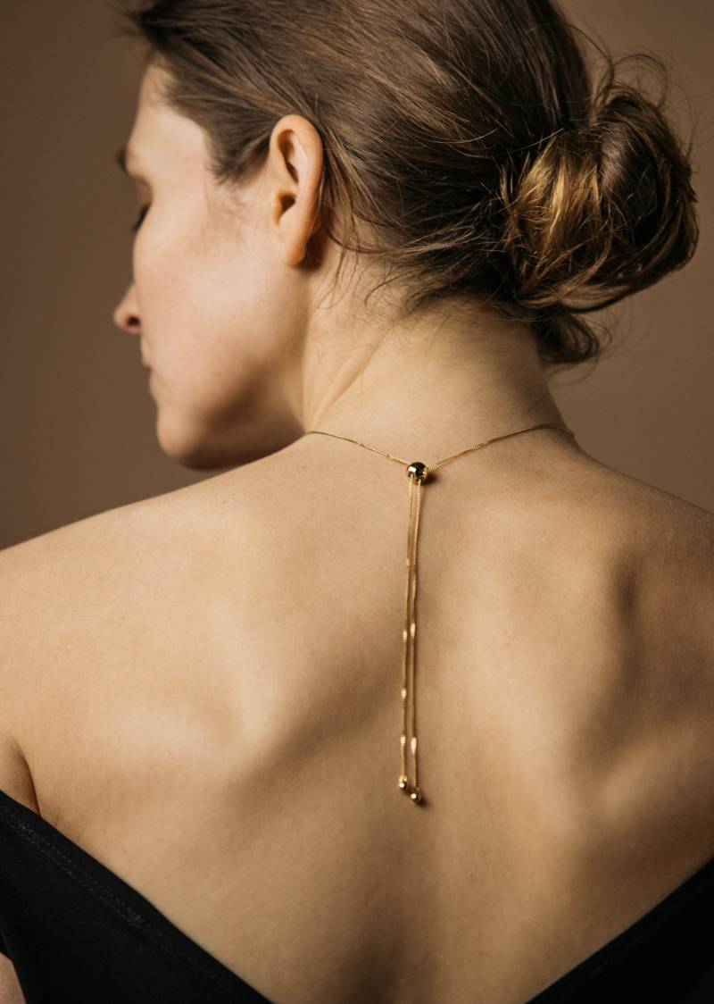 Lange Kugelkette Sterlingsilber 925 - Kettenanhänger Mit Kugelanhänger Ideales Geburtstags- Oder Muttertagsgeschenk von IvaJewelery