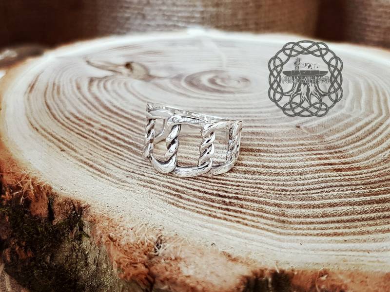 Geflochtener Ring Aus Sterling Silber Wikinger Schmuck von IvaldiSonsForge