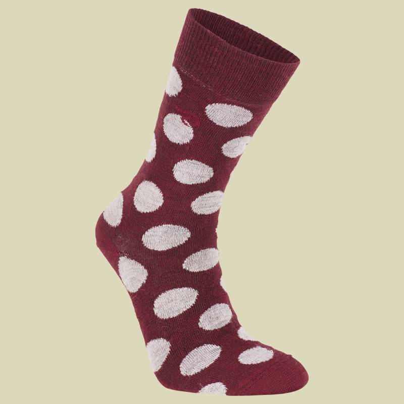 Wool Sock Dot Unisex rot 39-42 - ruby wine von Ivanhoe