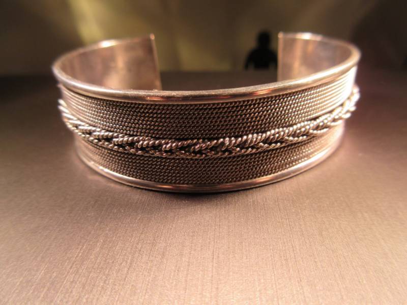 Boho Sterling Silber Manschettenarmband von IvansJewelry