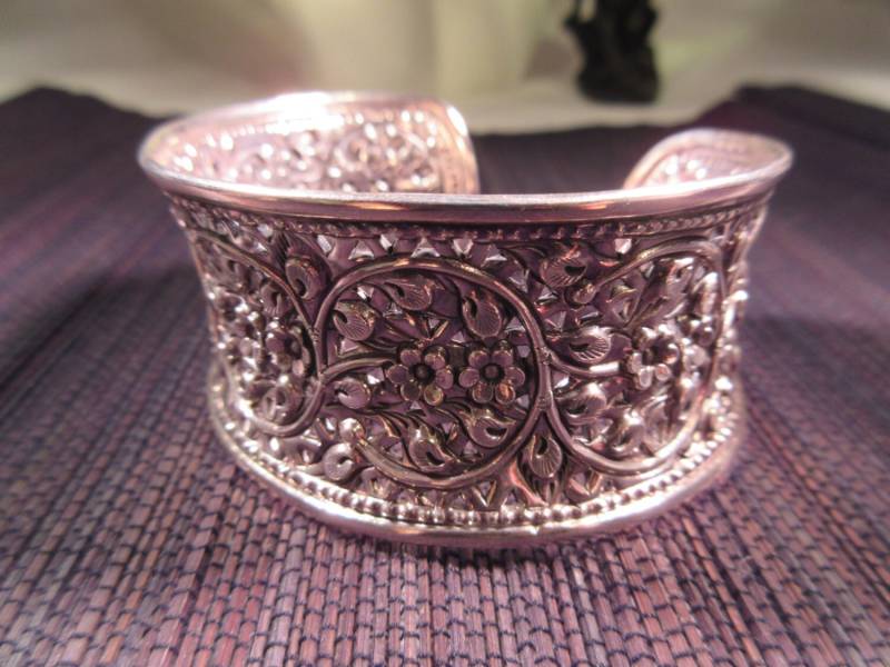 Boho Sterling Silber Manschettenarmband von IvansJewelry