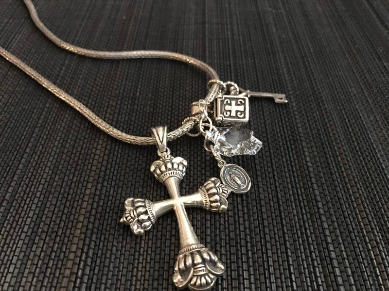 Coole Boho Sterling Silber Halskette von IvansJewelry