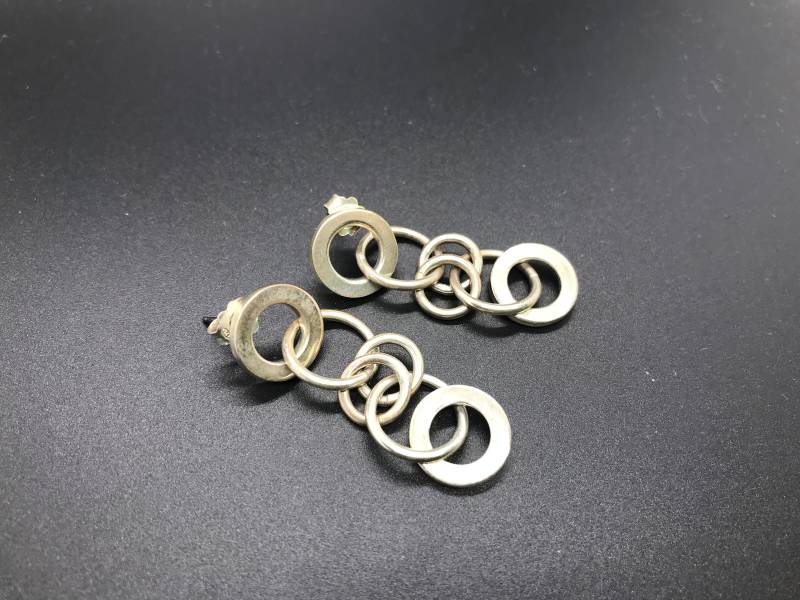 Coole Retro Sterling Silber Ohrringe - Mexiko von IvansJewelry