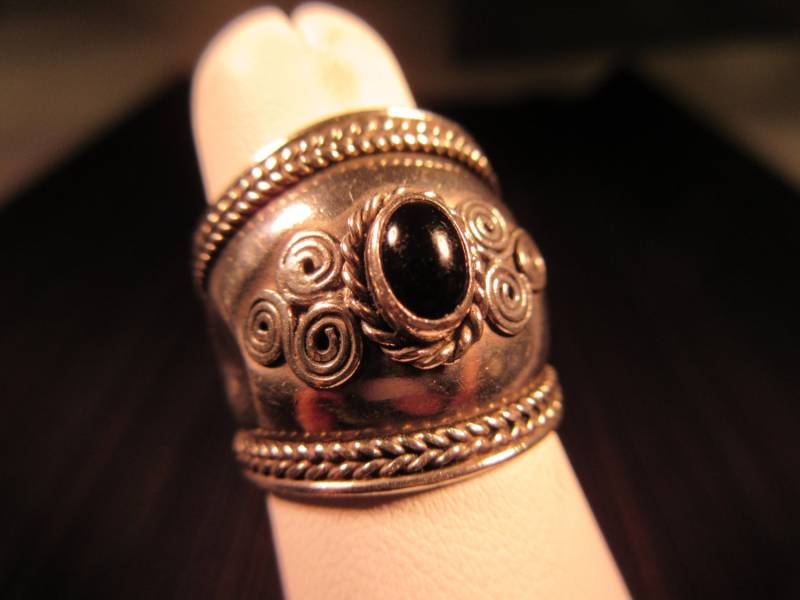 Cooler Retro Sterling Silber Onyx Ring - 6 von IvansJewelry