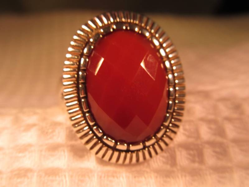 Cooler Retro Sterling Silber Roter Edelstein Ring - 9 von IvansJewelry